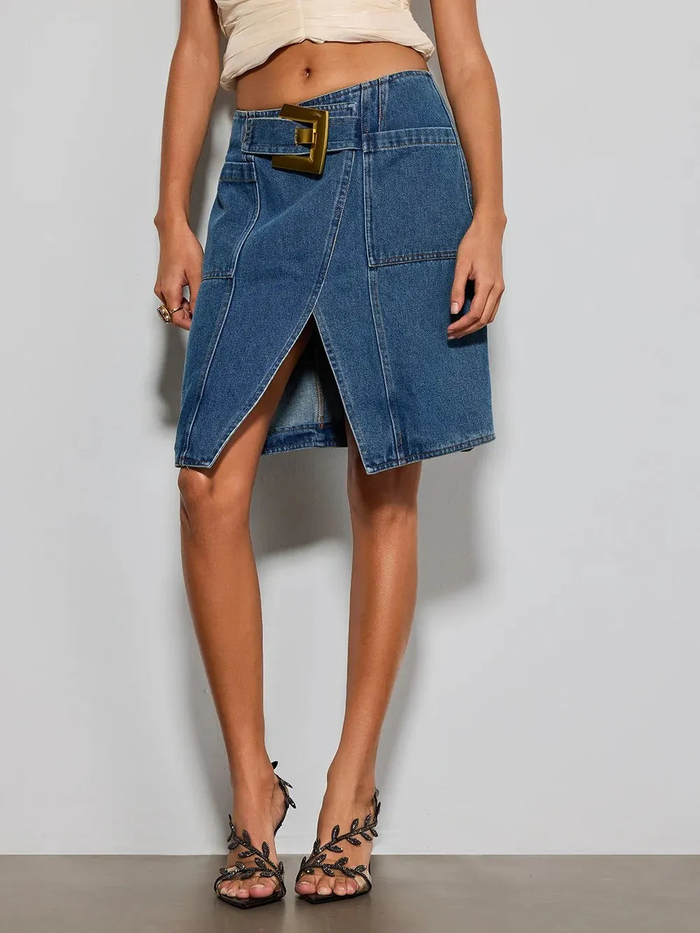 Taelorin Denim Skirt Flowering Girl