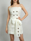Maelys Strappy Button Mini Dress Flowering Girl