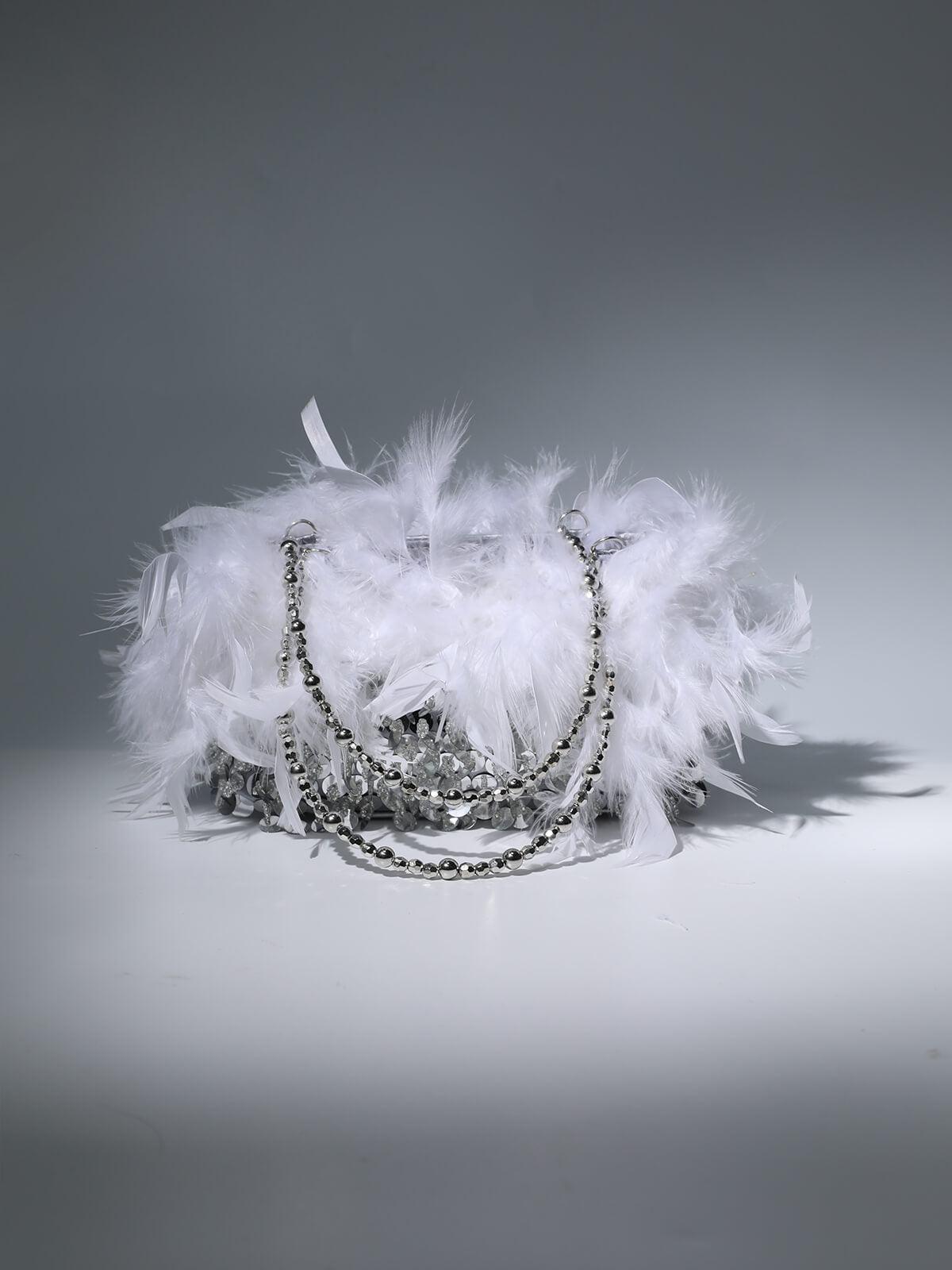 Sequin Feather Shoulder Bag Flowering Girl