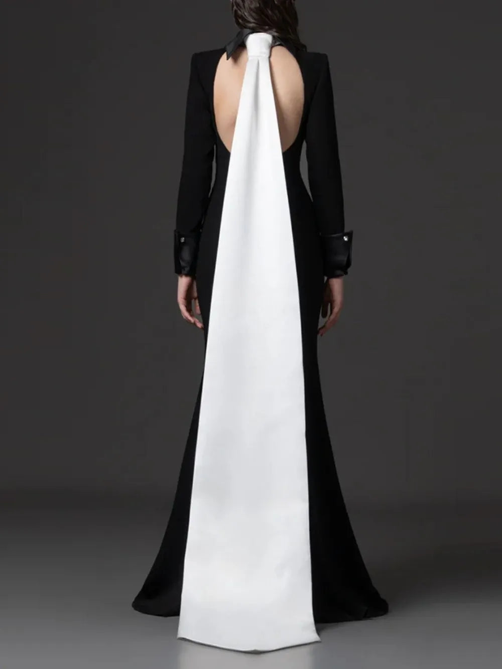 Manya Black Long Sleeve Maxi Dress Flowering Girl