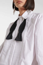 Hlaiya Ruched Deconstruct Mini Shirt Dress Flowering Girl