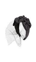 Triple Rosette With Veil In Black Flowering Girl