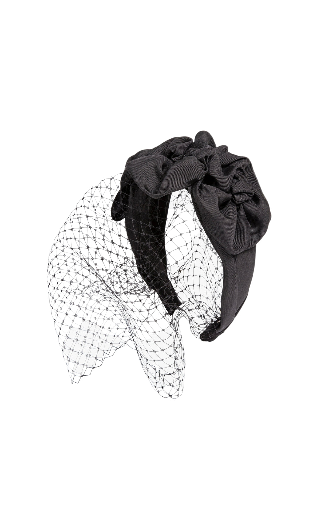 Triple Rosette With Veil In Black Flowering Girl