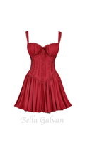 corset strap mini dress in red Flowering Girl