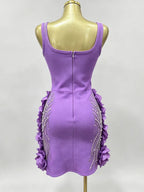 Malone Strappy Flower Embellished Mini Dress Flowering Girl