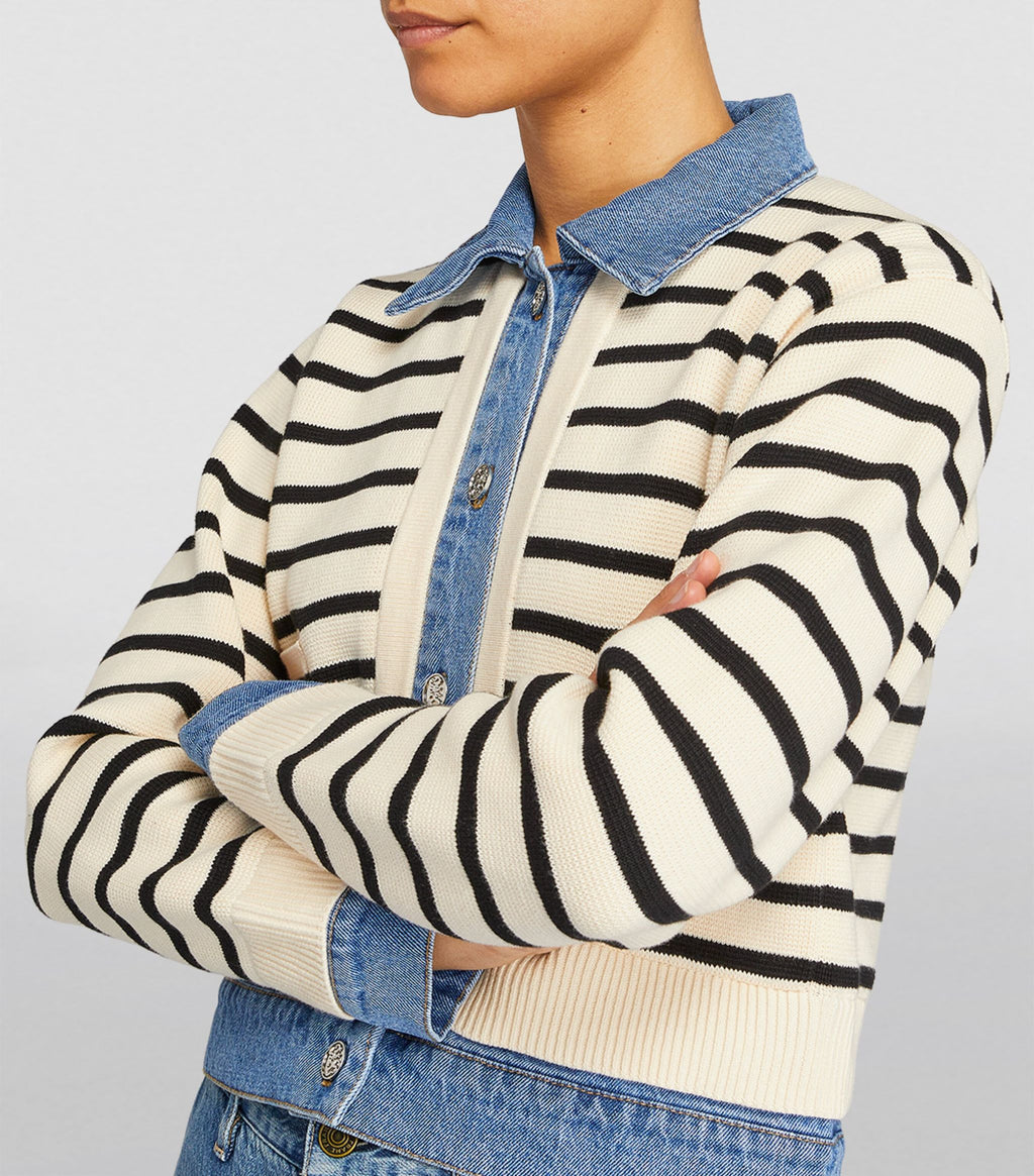 LAYERED LOOK STRIPED CARDIGAN Flowering Girl