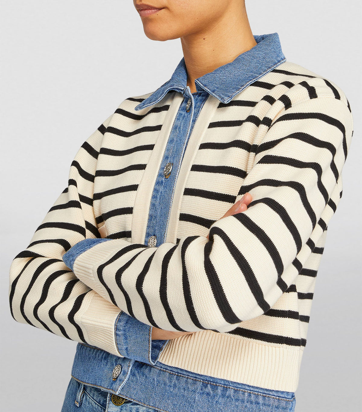 LAYERED LOOK STRIPED CARDIGAN Flowering Girl