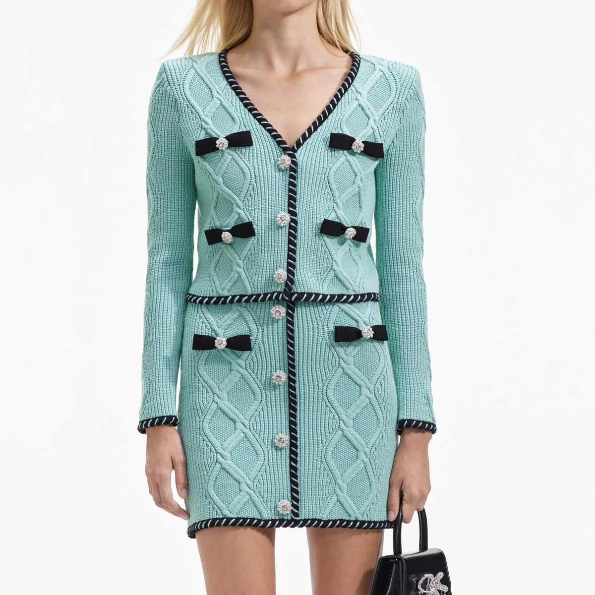 MINT CABLE KNIT MINI SKIRT Flowering Girl