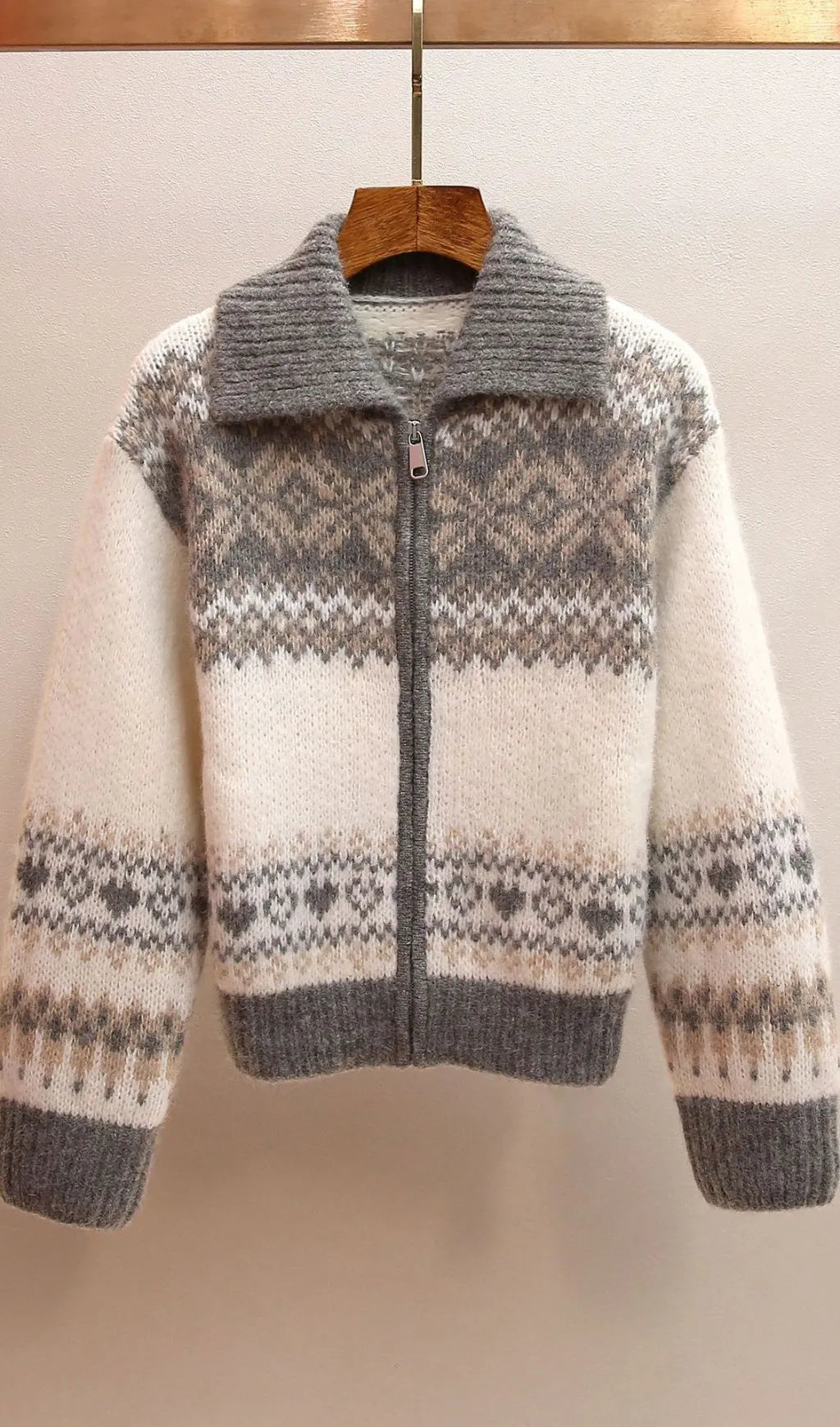 Jianna Lapel Sweater Flowering Girl
