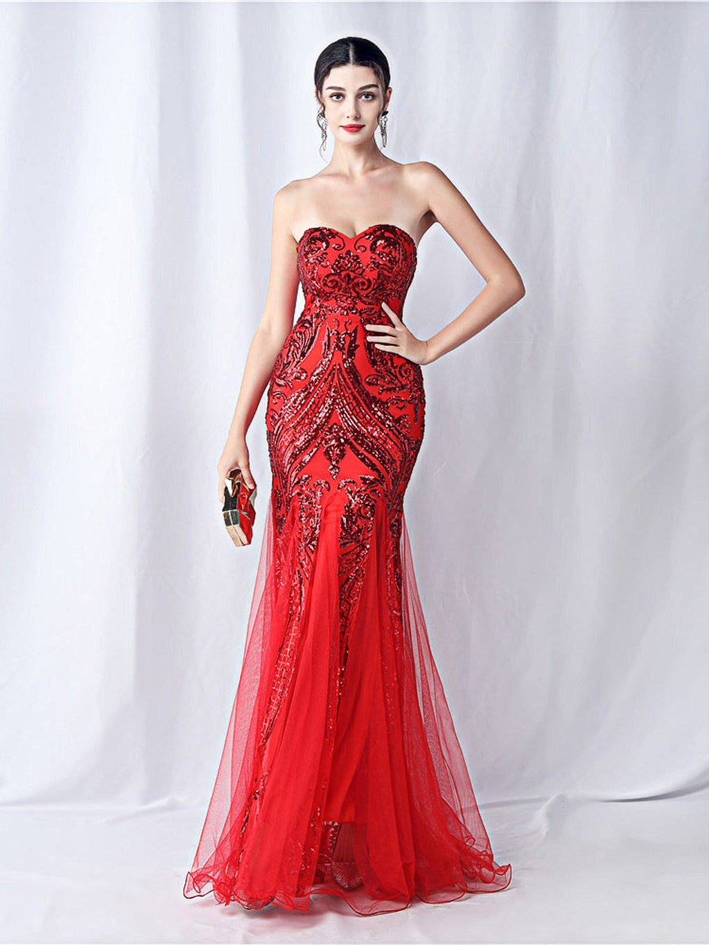 Sparkle Strapless Tulle Maxi Dress Flowering Girl