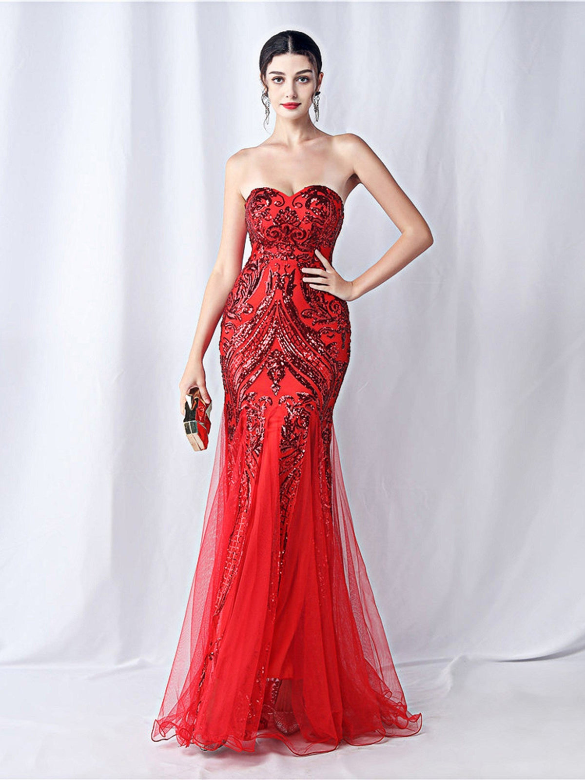 Sparkle Strapless Tulle Maxi Dress Flowering Girl