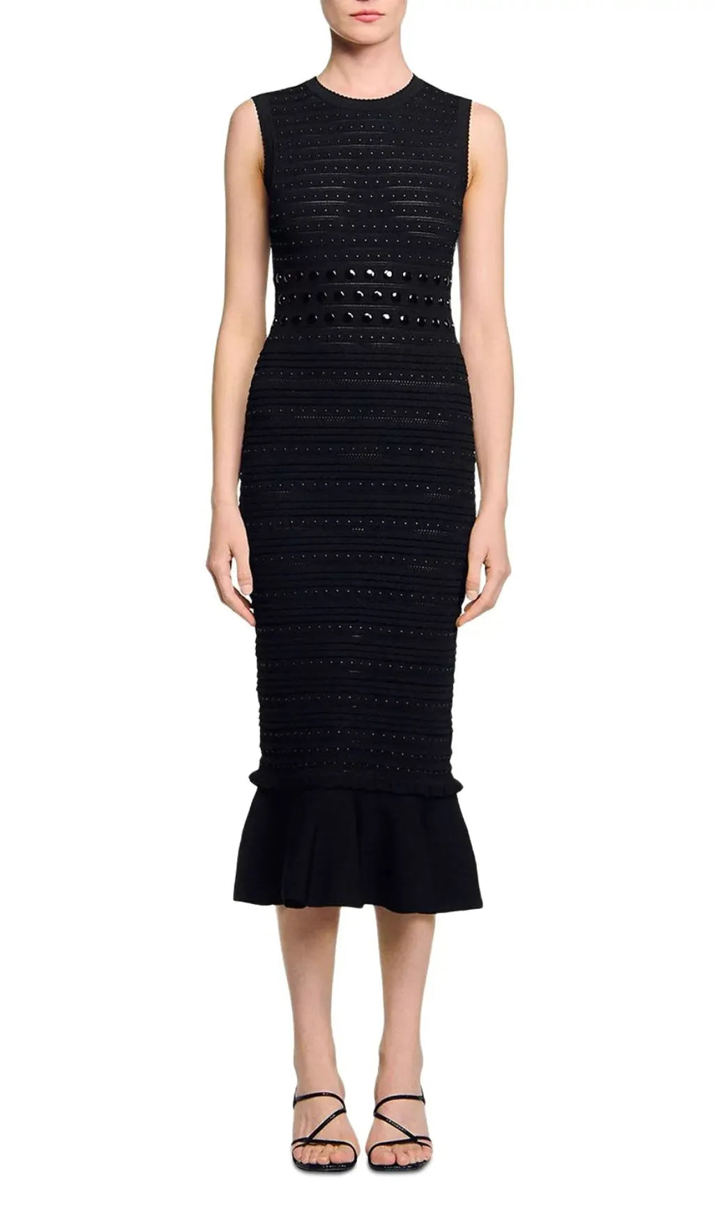 Studded Knit Midi Dress Flowering Girl