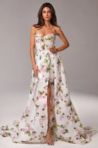 Trinity Printed Strapless Maxi Dress Flowering Girl
