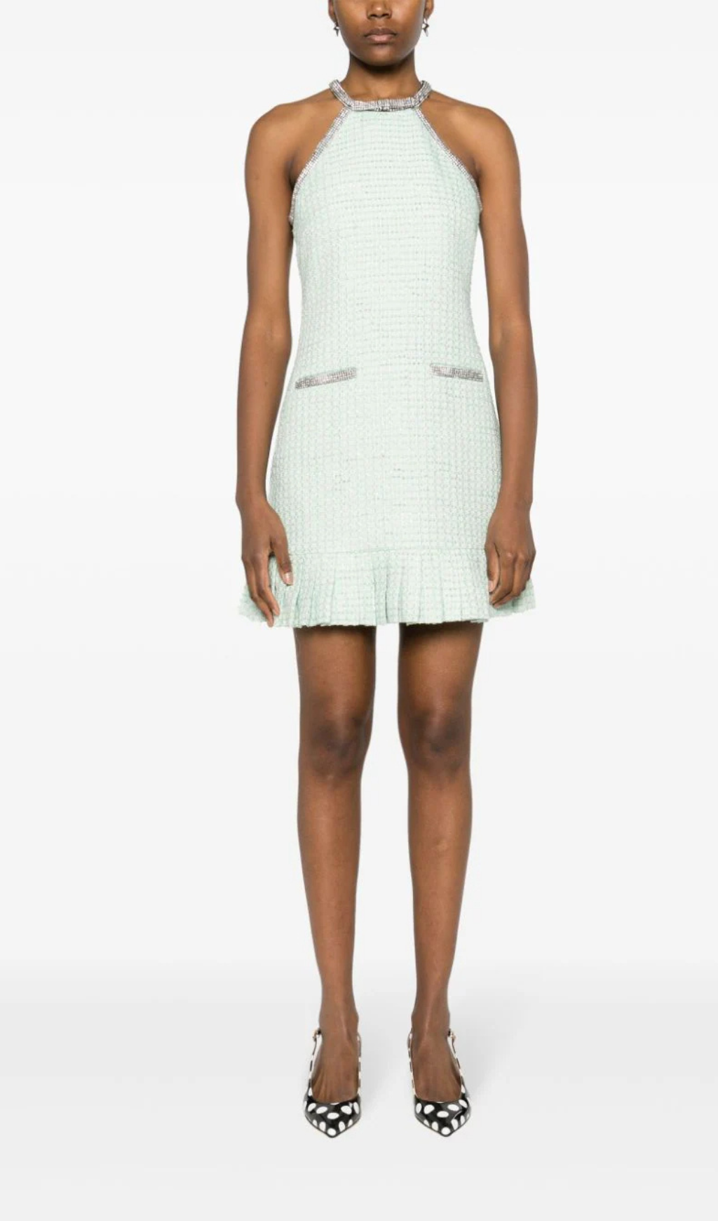 MINT BOUCLE MINI DRESS Flowering Girl