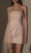Chantoya Strapless Mesh Mini Dress Flowering Girl