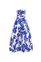 nancy Violette Bubble Hem Maxi Dress in cobalt Flowering Girl