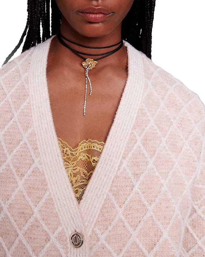 METALLIC CARDIGAN SWEATER Flowering Girl