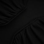 Anaïs black open-front gathered top Flowering Girl