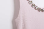 Light Pink Heavy Stretch Knit Fit-And-Flare Dress Flowering Girl