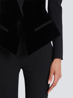 Josephine Slim-Fitting Bustier Jacket In Black Flowering Girl
