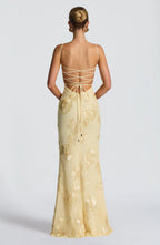 Nefertiti Maxi Dress - Lemon Flowering Girl