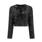 Nerissa tie-front sequinned jacket Flowering Girl