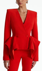 Dagna Red Jacket & Pants Set Flowering Girl
