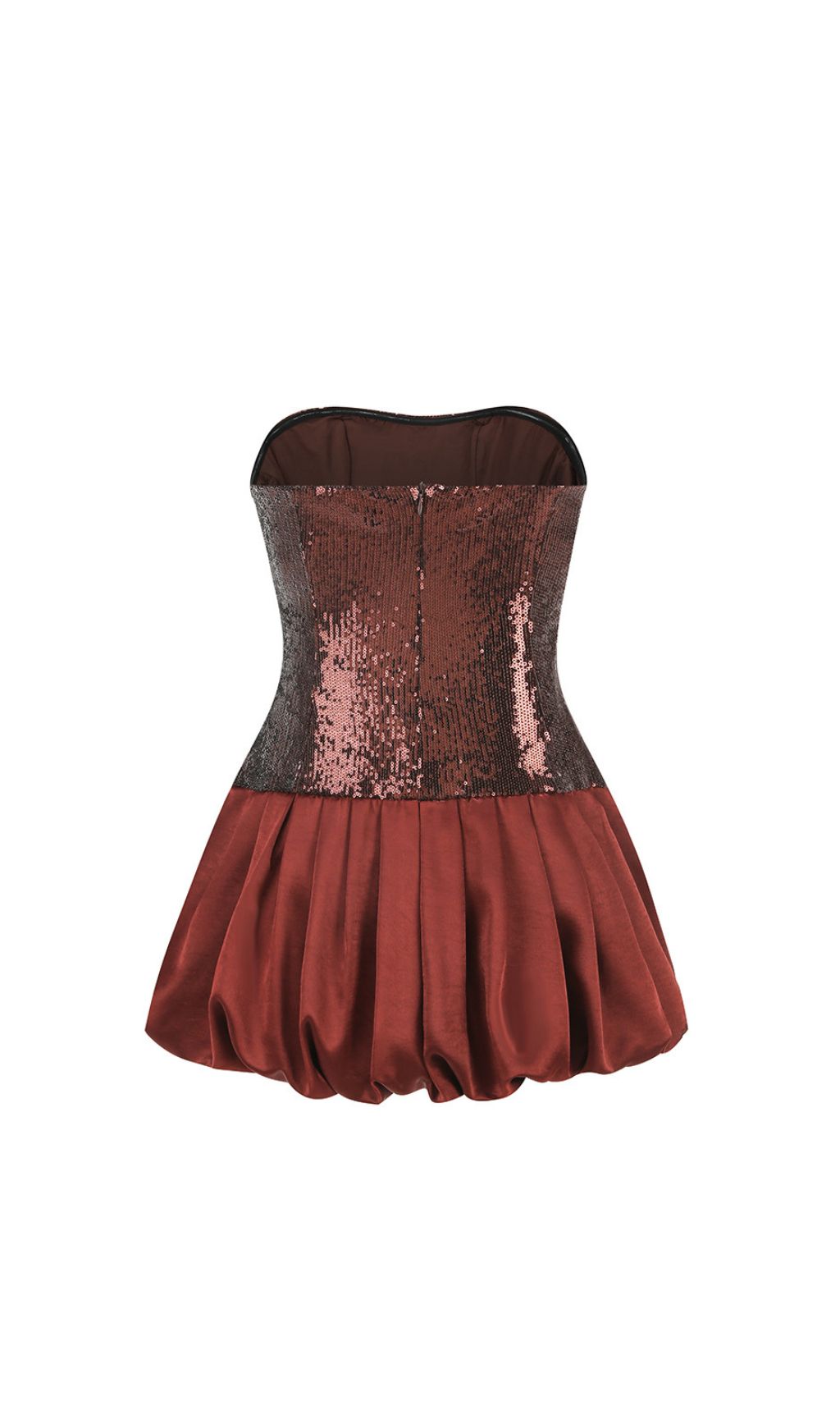 Irén Strapless Sequin Mini Dress Flowering Girl