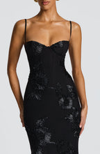 Nefertiti Maxi Dress - Black Flowering Girl