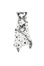 Phoenix Ruffled Polka Dot Backless Mini Dress In White Flowering Girl