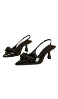 Hakim Black Bow Heels Flowering Girl