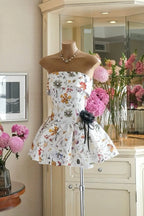 Lumi Dot Strapless Mini Dress Flowering Girl