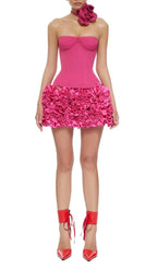 Clegg Pink Corset Flower Two-Piece Set Flowering Girl