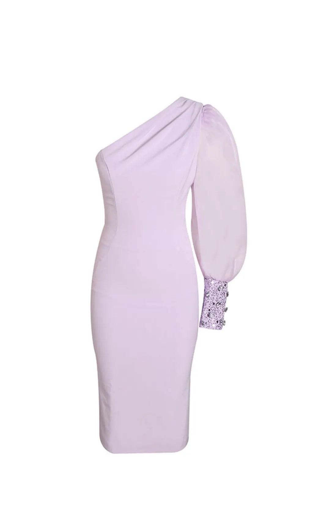 Anila Purple One-Shoulder Midi Dress Flowering Girl