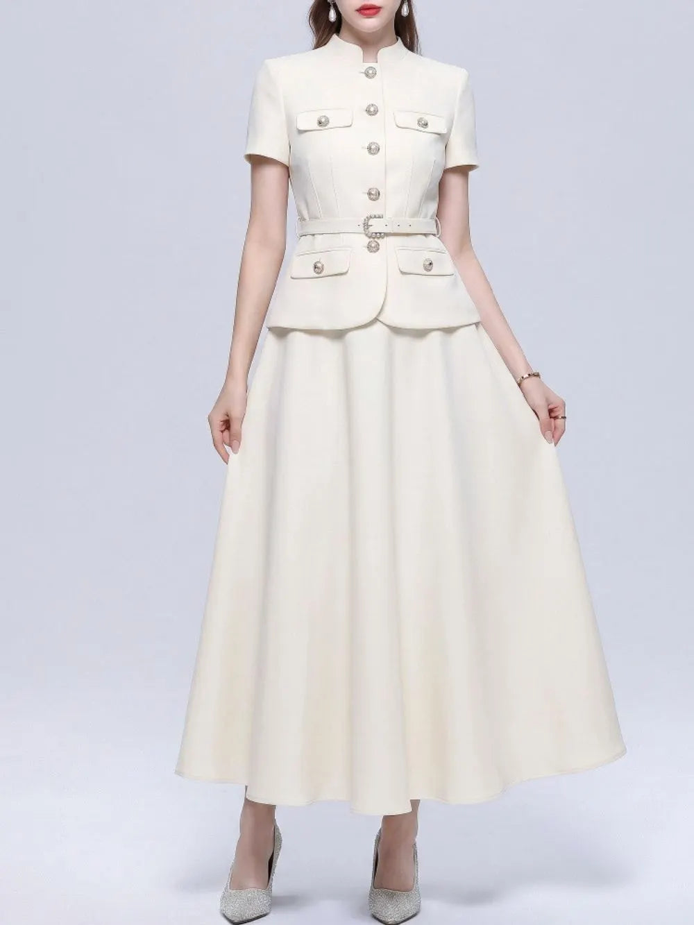 Maryam Short Sleeve Midi Dress Flowering Girl