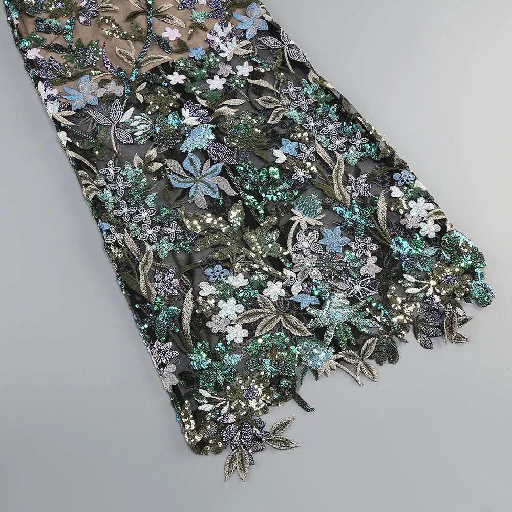 Azul Strapless Sequin Maxi Dress Flowering Girl