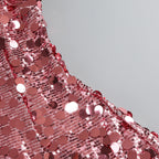 Virginia Strappy Sequin Embellished Mini Dress In Pink Flowering Girl