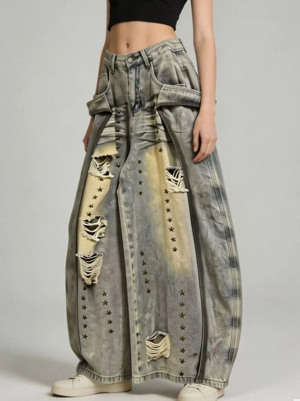 Malkia Star-studded Jeans Flowering Girl