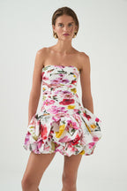 Violette Bubble Hem Mini Dress Flowering Girl