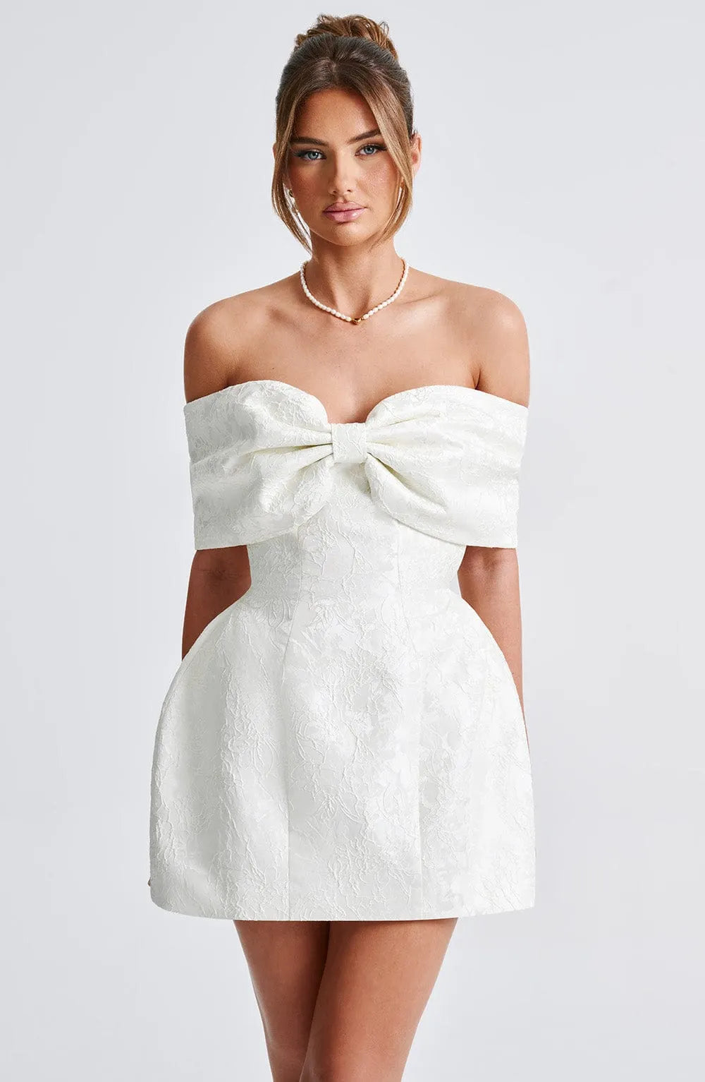 Raquel Mini Dress - Ivory Flowering Girl