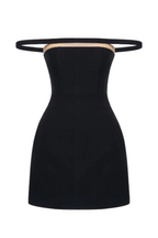 Kassiani Off Shoulder Mini Dress - Black Flowering Girl