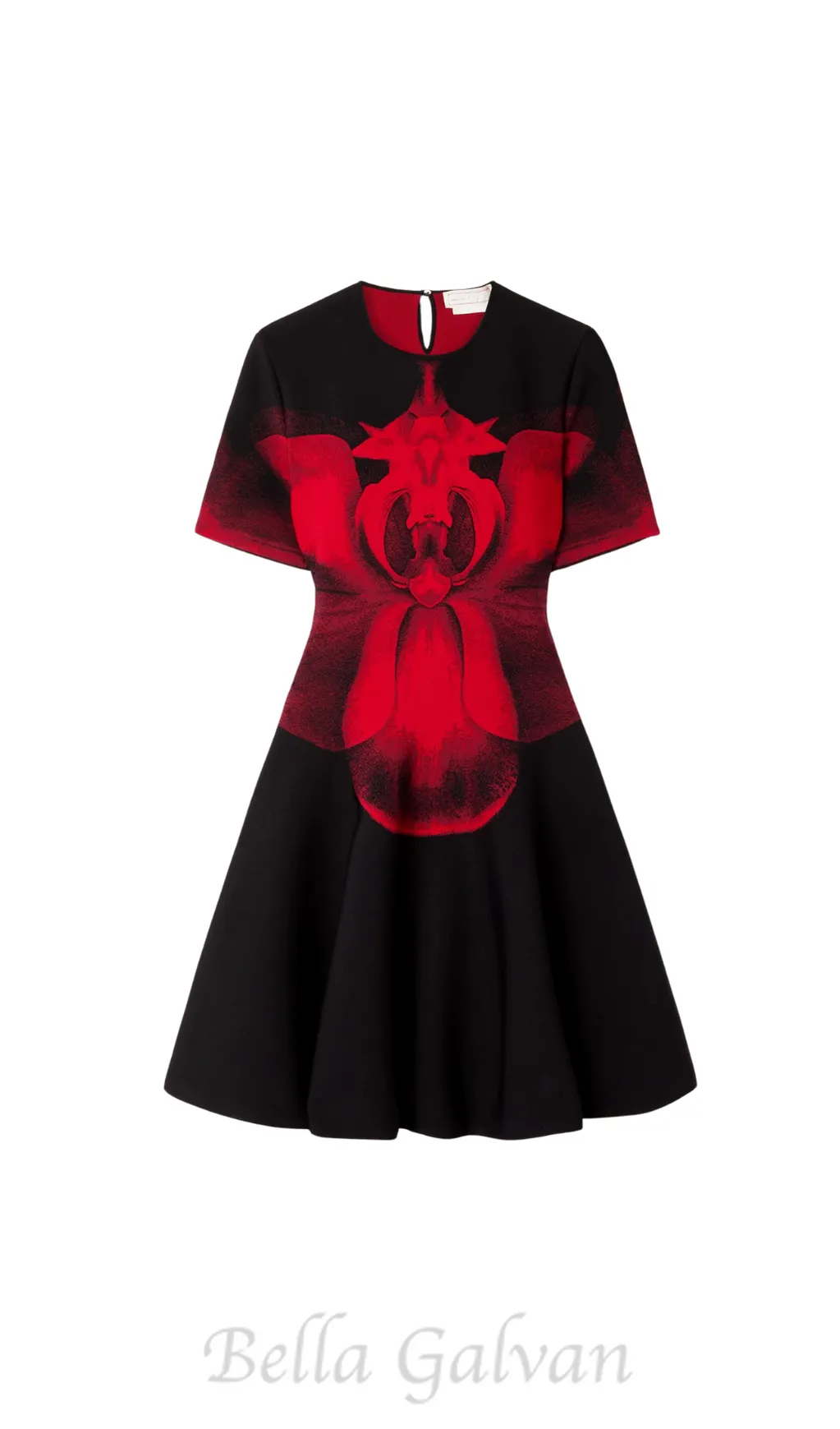 Jacquard-knit mini dress in black Flowering Girl
