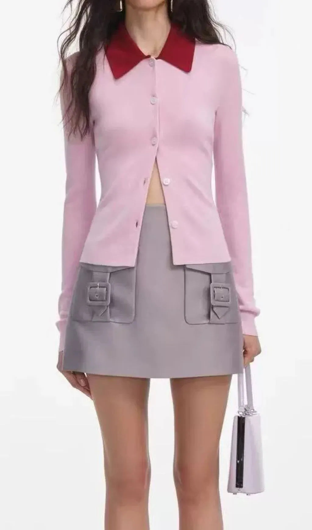 Haide POLO Long Sleeve Knit Top Flowering Girl