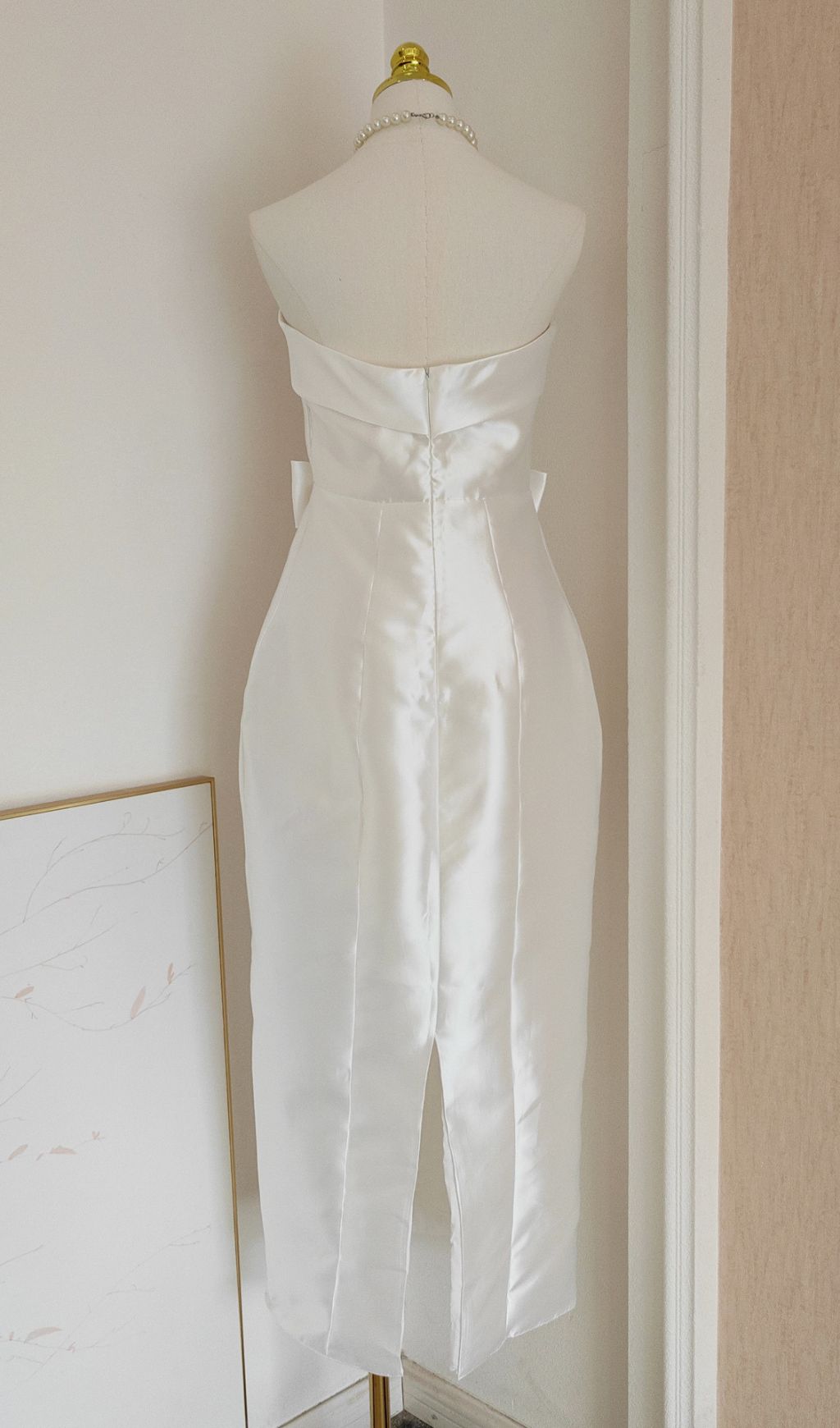 Fayruz White Strapless Bow Maxi Dress Flowering Girl