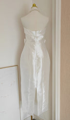 Fayruz White Strapless Bow Maxi Dress Flowering Girl