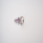 Eléonore Purple Pear Cut Gemstone Sterling Silver Adjustable Ring Flowering Girl