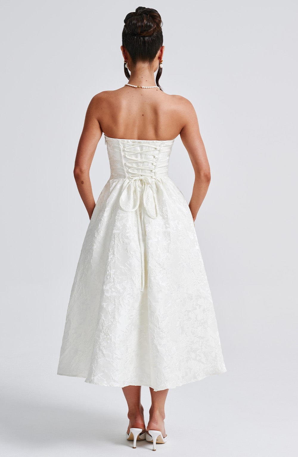 Saoirse Midi Dress - Ivory Flowering Girl