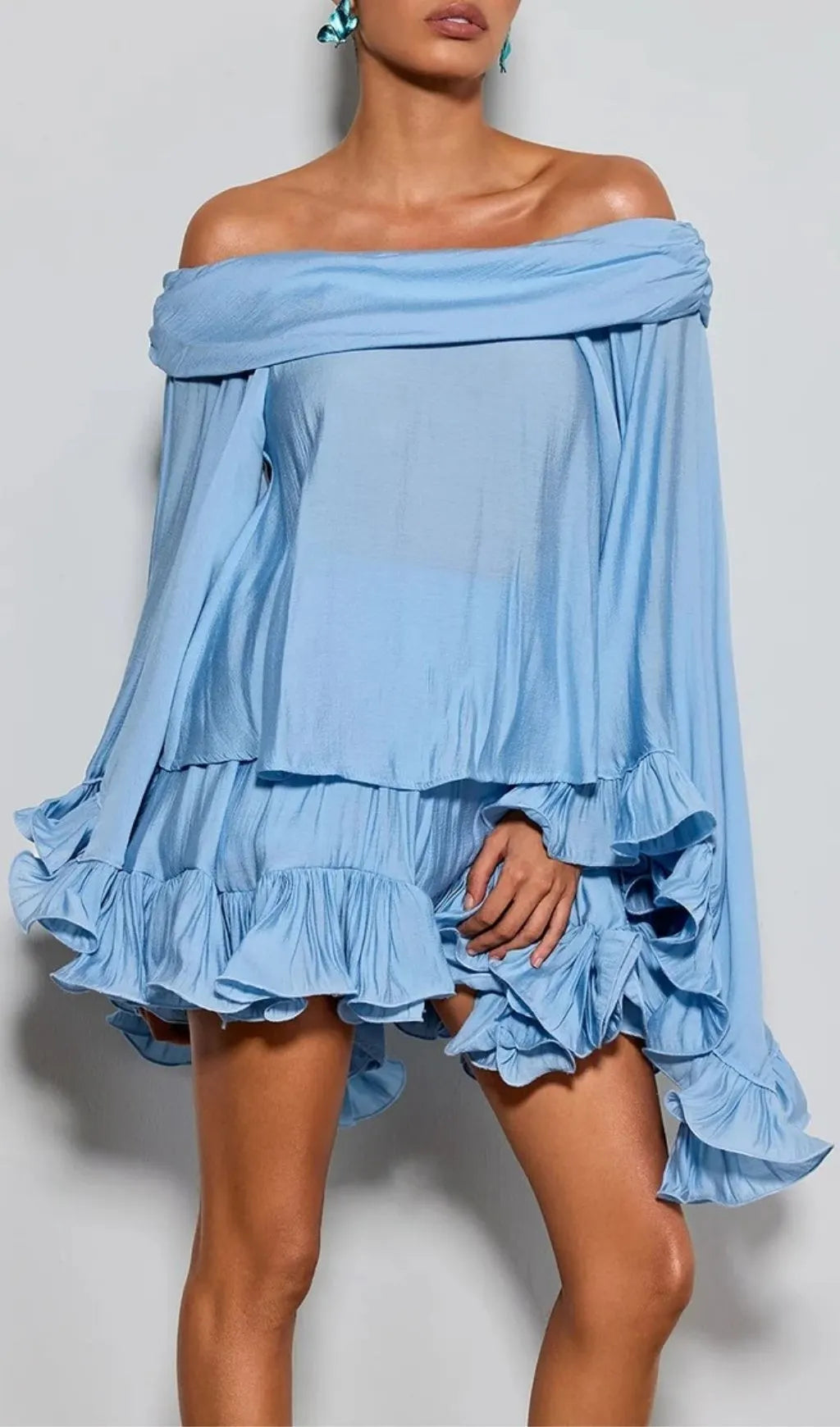 Etty Off Shoulder Ruffle Skirts Set Flowering Girl