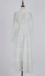 Kamara White Long Sleeve Maxi Dress Flowering Girl