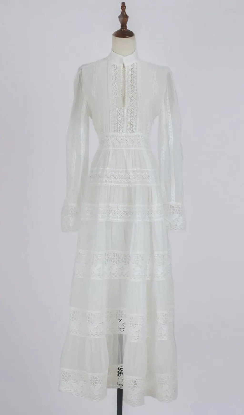 Kamara White Long Sleeve Maxi Dress Flowering Girl
